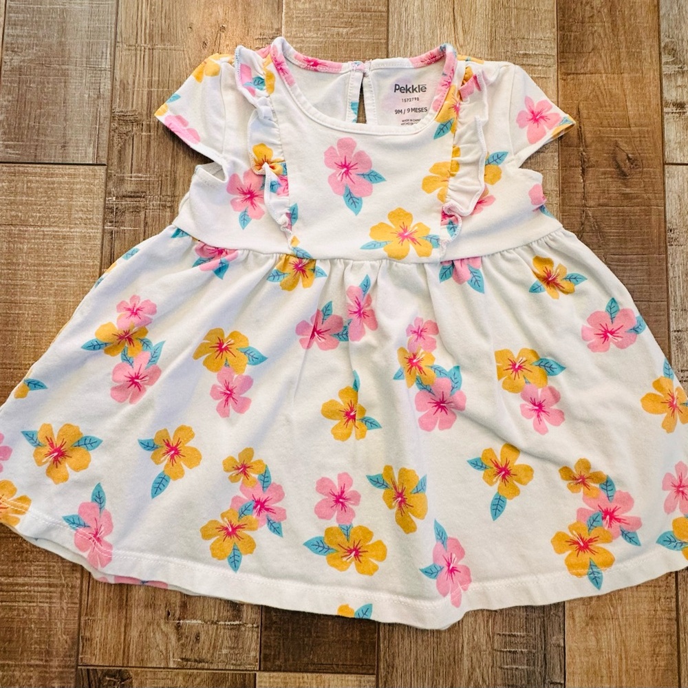 Pekkle floral summer dress.‎ Size 9 months